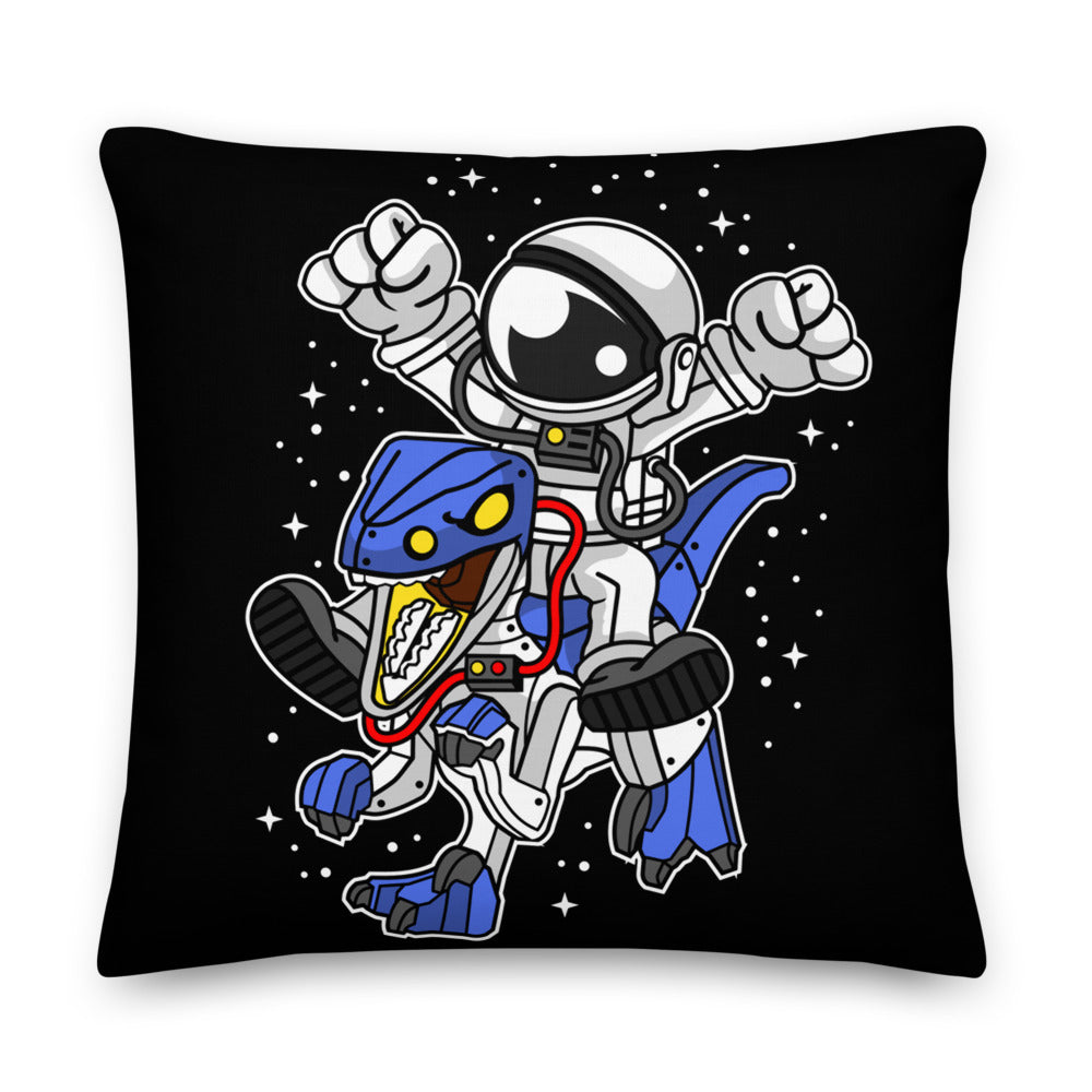 Astronaut | Robot Dinosaur | Pop Art | Premium | Throw Pillow