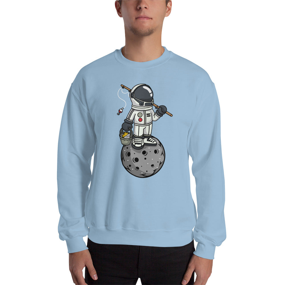 Astronaut | Fishing | Moon | Pop Art | Unisex | Sweatshirt